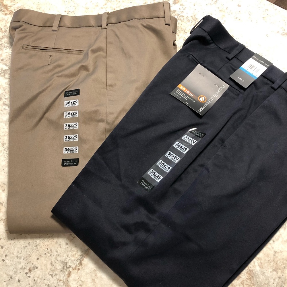 Perry Ellis men’s dress pants - 2 pairs - 36 x 29